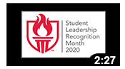 Student Leadership Recognition Month 2020:  Kickoff