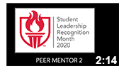 Student Leadership Recognition Month 2020: Peer Mentor 2