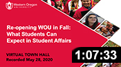 Re-opening WOU in Fall 2020